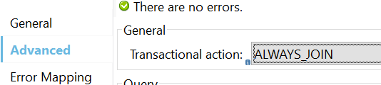 Transaction Configuration in INSERT Database Connectors