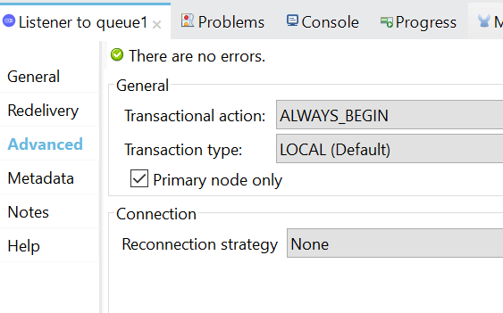 Transaction Configuration - JMS Listener