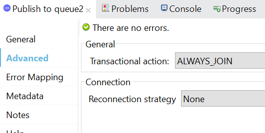 Transaction Configuration - JMS Publish