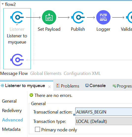 Configure Transactional Action for Event Source