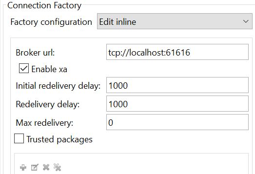 JMS Config - with XA configuration