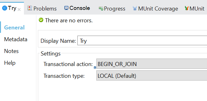 Joining Transaction by Try Block